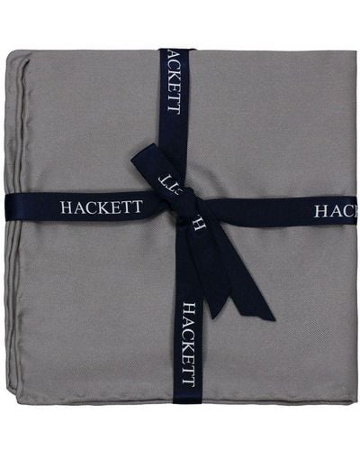 Hackett Plain Satin Hank Handkerchiefs - Grey