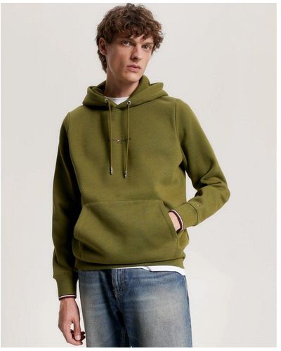 Tommy Hilfiger Logo Tipped Hoodie - Green