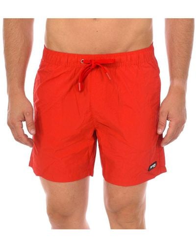 Supreme Caicos Print Boxer Swimsuit Cm-30055-Bp - Red