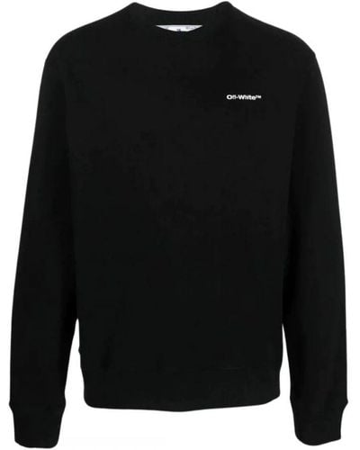 Off-White c/o Virgil Abloh Wave Out Diag Design Black Slim Sweatshirt - Zwart