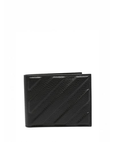 Off-White c/o Virgil Abloh Off- 3D Diag Bifold Leather Wallet - Black