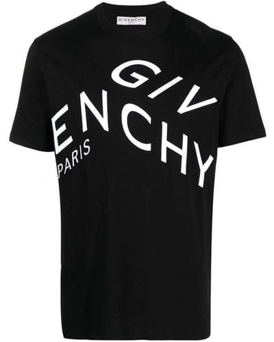 Givenchy Geborduurd Oversized Fit T-shirt Van Met Gebroken Ontwerp En Logo In Zwart