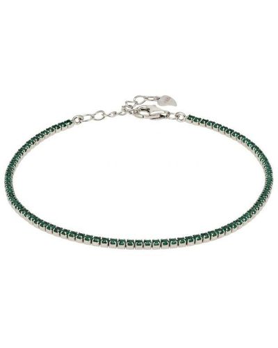 LÁTELITA London Tennis Bracelet Emerald Sterling - White