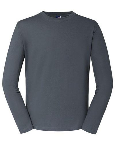 Russell Classic Long-Sleeved T-Shirt (Convoy) - Blue