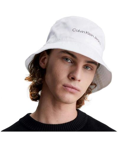 Calvin Klein Calvin Klein Bucket Hat Cloche Hoed Van Biologisch Katoen Voor - Bruin