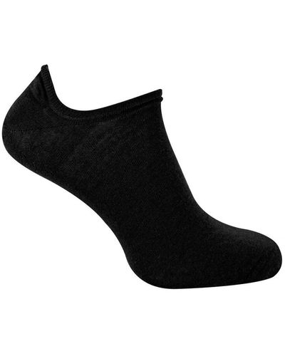 Steve Madden 1 Paar Merino Wol Onzichtbare Sokken - Warme Footsies Sokken - Zwart
