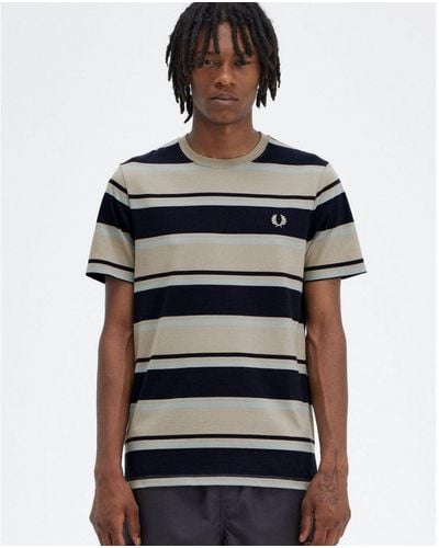 Fred Perry Bold Stripe T-Shirt - Black