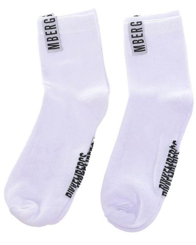 Bikkembergs Pack-2 Quarter Socks Mid-Rise Bk055 - Purple