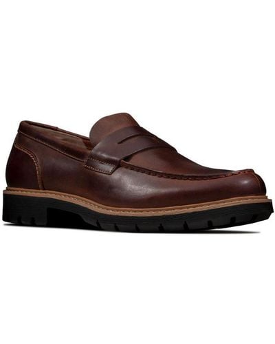 Clarks Batcombe Edge Shoes Leather - Brown