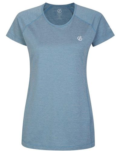 Dare 2b Ladies Corral Marl Lightweight T-Shirt (Niagra) - Blue