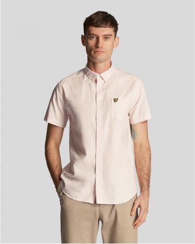 Lyle & Scott Short Sleeve Oxford Shirt - Natural