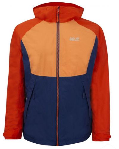 Jack Wolfskin Mount Isa 3in1 Pink Jacket Textile in Red | Lyst UK