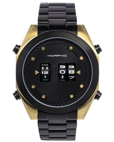 Morphic M76 Series Drum-roll Bracelet Watch - Black