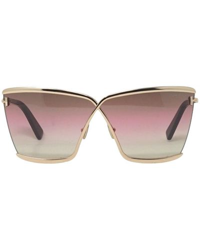 Tom Ford Elle Ft0936 28F Shiny Rose Sunglasses - Brown