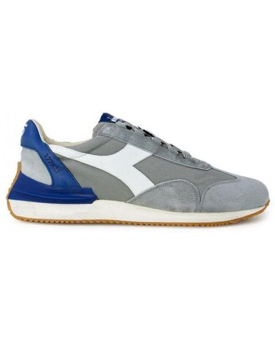 Diadora Leather Lace-up Trainers - Blue