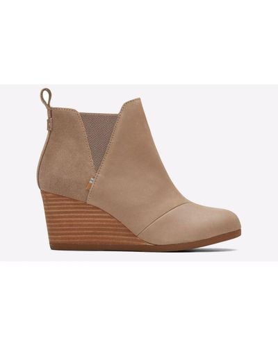 TOMS Kelsey Wedge Boots - Brown