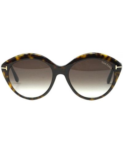 Tom Ford Ft0763 52K Maxine Dark Havana Sunglasses - Brown