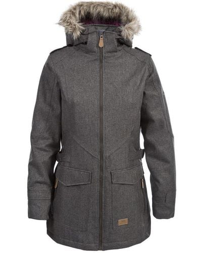 Trespass Ladies Everyday Waterproof Jacket/Coat () - Grey