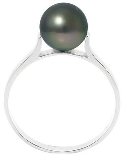 Blue Pearls Pearls Tahitian Pearl Ring And 925/1000 - White