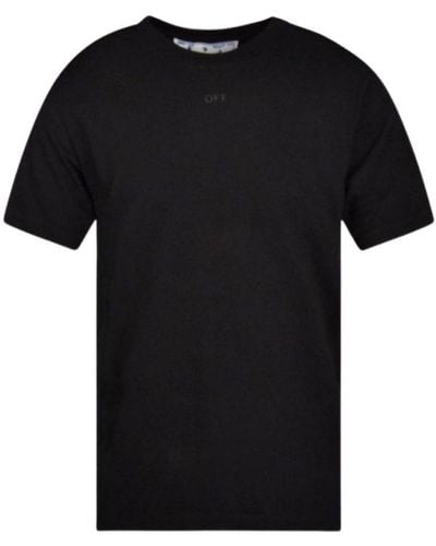 Off-White c/o Virgil Abloh Off- Rubber Arrow Logo Slim Fit T-Shirt - Black