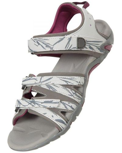 Mountain Warehouse Ladies Santorini Wide Sandals (Light) - Grey