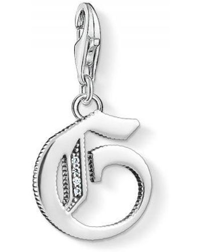 Thomas Sabo Charm Pendant Letter G Silver - White