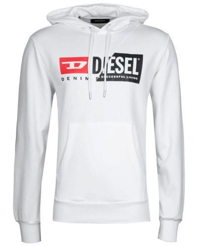 DIESEL S-Girk Cuty Hooded Sweatshirt - White