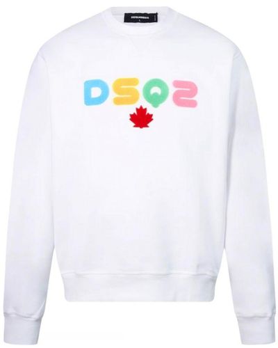 DSquared² Multi Coloured Dsq2 Logo Sweatshirt - White