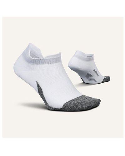 Feetures Elite Ultra Light No Show Tab White Nylon