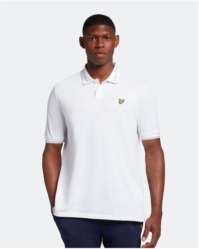 Lyle & Scott Branded Ringer Polo Shirt - White