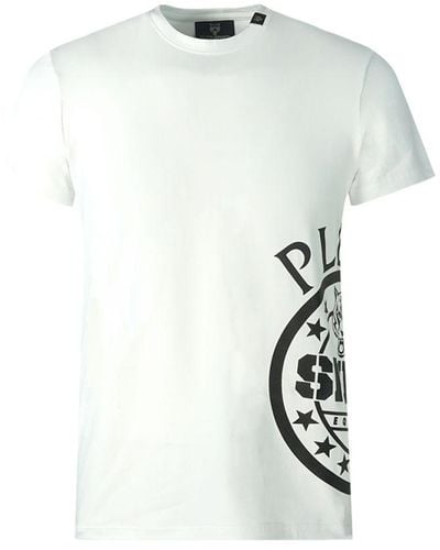Philipp Plein Philipp Side Logo Wit T-shirt