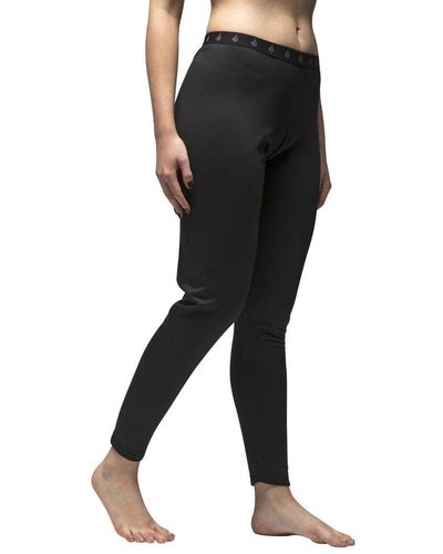 Heat Holders - Ladies Thick Winter Coloured Thermal Leggings - Black