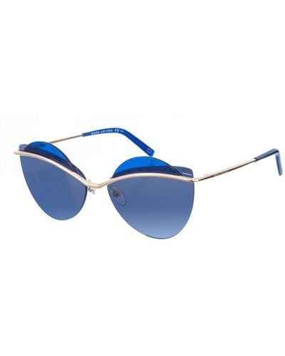 Marc Jacobs Metal Sunglasses With Butterfly Style Shape Marc-104-S - Blue