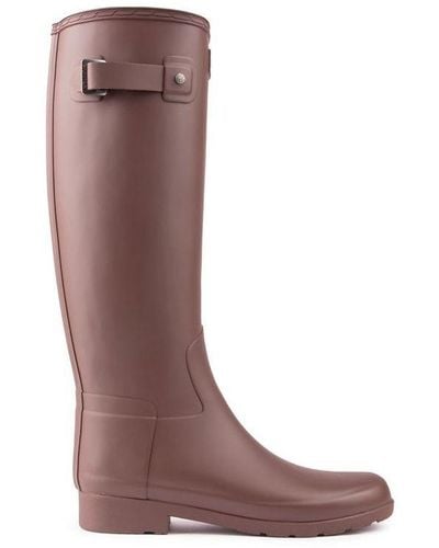 HUNTER Refined Tall Boots - Brown