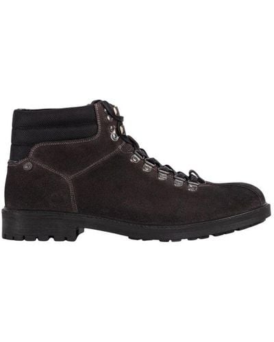 Goodwin Smith Mens Crag Charcoal Suede Hiking Boot Leather - Black
