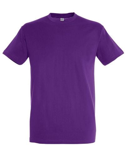 Sol's Regent Short Sleeve T-Shirt (Light) Cotton - Purple