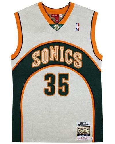 Mitchell & Ness X Clot M&n Seattle Supersonics Knitted Kevin Durant Jersey Wool - White