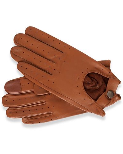 Barneys Originals Gift Boxed Leather Driving Gloves - Brown