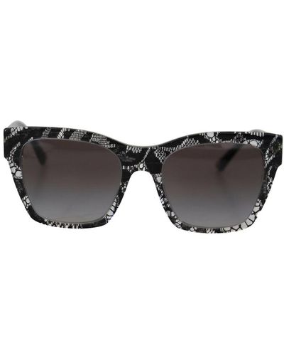 Dolce & Gabbana Lace Square Full Rim Sunglasses - Black