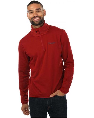 Berghaus Keppla Fleece Met Halflange Rits Voor , Rood