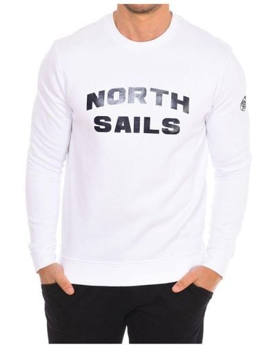 North Sails Long-Sleeved Crew-Neck Sweatshirt 9024170 - White