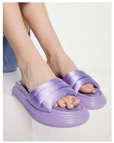 SIMMI London Jaslynn Padded Chunky Flatform Sandals - Purple