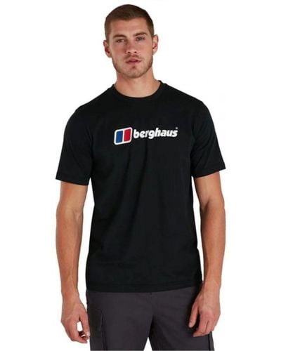 Berghaus Biologisch Groot Logo T-shirt In Zwart