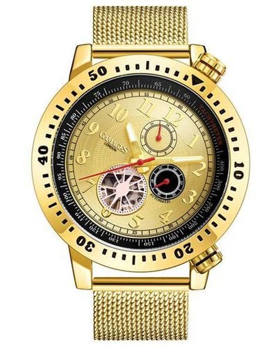 Gamages Of London Limited Edition Hand Assembled Aspect Timer Automatic Gold Stainless Steel - Metallic