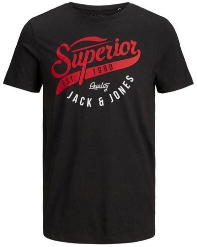 Jack & Jones Logo Tshirt - Black