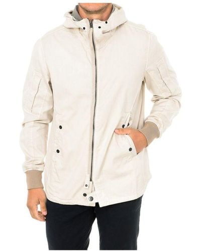 G-Star RAW Overshirt Jacket With Hood Collar D01657 Man Cotton - Natural