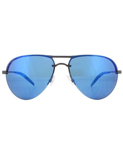 Costa Del Mar Sunglasses Helo Hlo-11-Obmp Matte Mirror Polarized Polycarbonate Metal - Blue