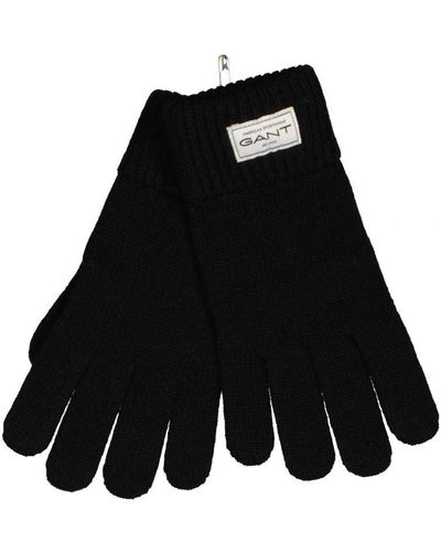 GANT Accessoires Gebreide Wollen Handschoenen In Zwart
