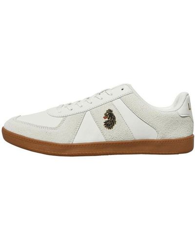 Luke 1977 Sprinks Faux Suede & Pu Trainers - White