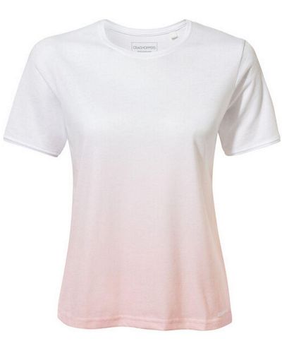 Craghoppers Ladies Ilyse Ombre T-Shirt ( Clay) - Pink